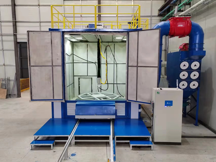 圓形工件機(jī)器人噴砂房 圓形工件機(jī)器人噴砂房